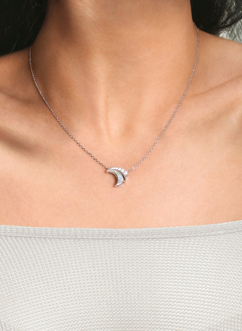 قلادة نسائية من تصميم أتلانتس مرصعة بأم اللؤلؤ، من الفضة الإسترليني - هدية أنيقة للزوجة، الحبيبة أو الأم