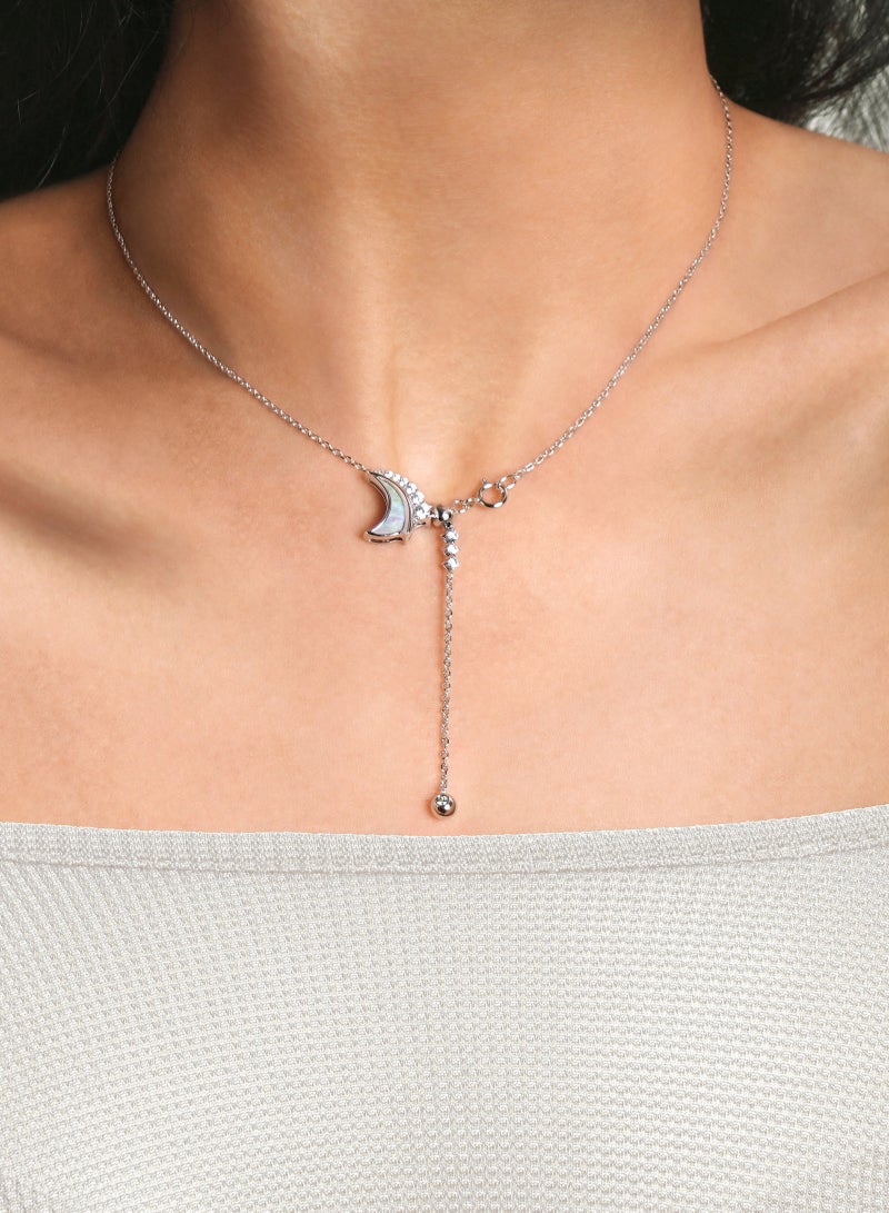 قلادة نسائية من تصميم أتلانتس مرصعة بأم اللؤلؤ، من الفضة الإسترليني - هدية أنيقة للزوجة، الحبيبة أو الأم