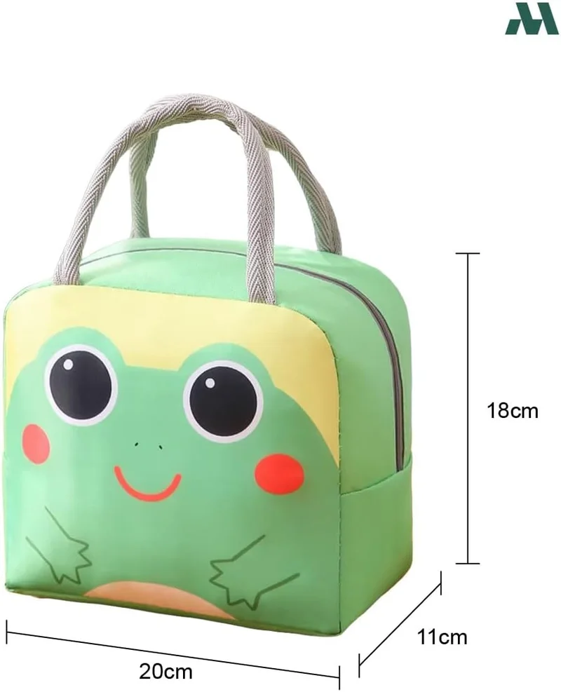 موبكوس حقيبة غداء معزولة كبيرة السعة من موبكوس، لون أخضر ضفدعي | حقيبة طعام مقاومة للماء والبقع مع خاصية الحفاظ على درجة الحرارة | حقيبة غداء متينة من البوليستر للمكتب والمدرسة