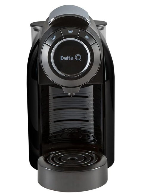 Delta Q Cool Evolution Black Coffee Maker - 19 Bar Pressure - Espresso - Automatic Programming, Metal, Black