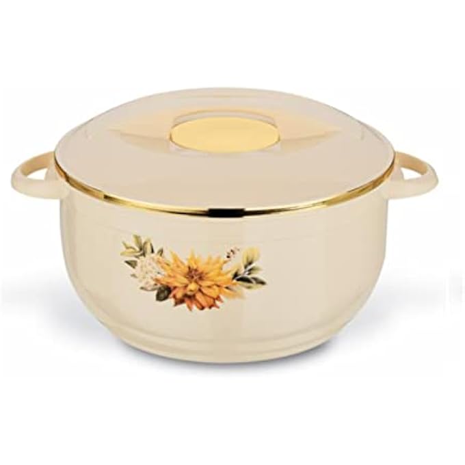 Asian Casserole Hotpot Stainless Steel Insulated Hot Pot Food Warmer Keeps Warm For Hours  Nova 3500 Ml Beige - Image 1