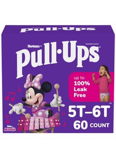 Girls' Potty Training Pants, Size 5T-6T Training Underwear (46+ lbs), 60 Count