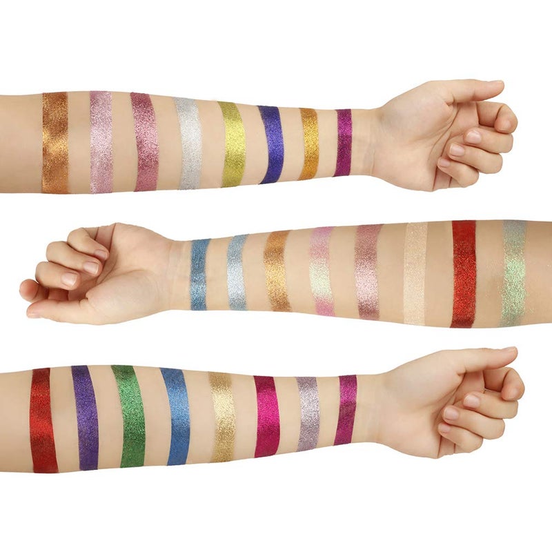 Aolailiya 24 Color Pressed Glitter Eyeshadow Palette - Mineral Ultra Shimmer Makeup Palette Eye Shadow Powder Long Lasting Waterproof - Image 5
