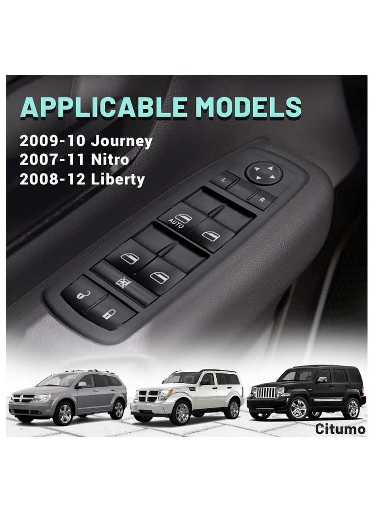 Generic Power Window Switch Compatible with Dodge Journey 2009-2010 Nitro 2007-2012 Jeep Liberty 2008-2013 Parts No 4602632AB 4602632AC 4602632AD 4602632AE 4602632AF 4602632AG 4602632AH  - Image 4