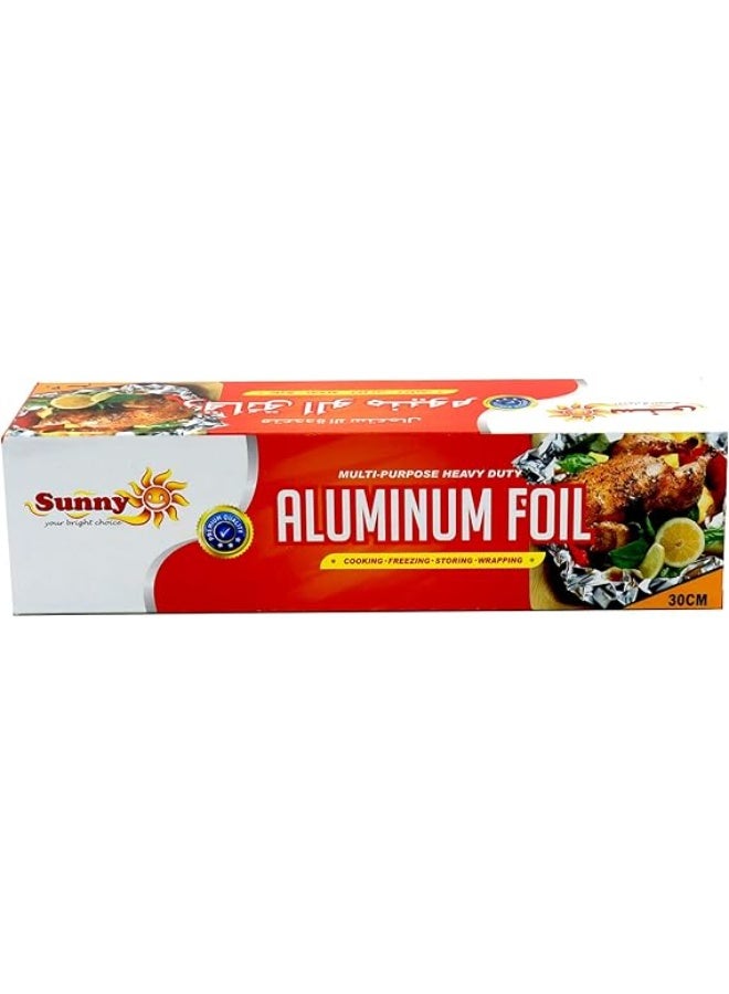 Sunny Aluminium Foil – 1kg Roll (30cm Wide) | Heavy-Duty Multipurpose Foil for Cooking, Grilling, Baking & Food Storage  - Image 2