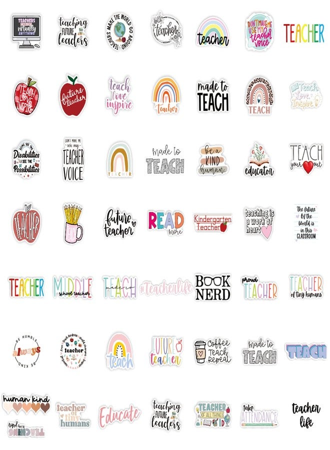 CAKOLINK Teacher Stickers 50 Pcs, Vinyl Waterproof Stickers for Laptop Water Bottles Notebook, Teacher Appreciation Gifts in Bulk - Image 3