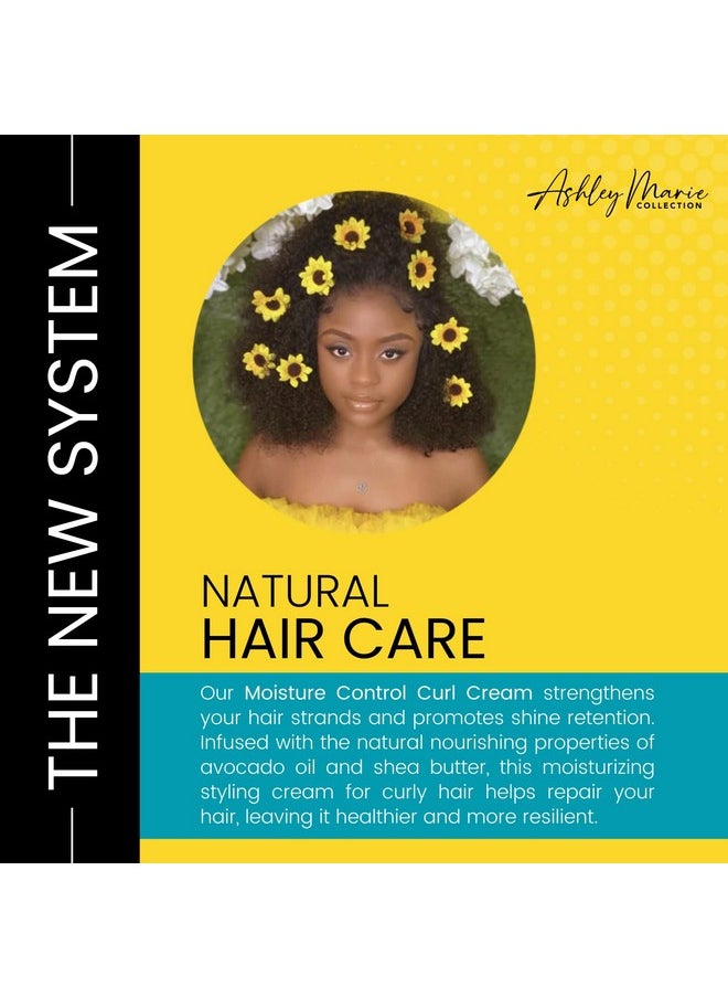 The Hair Diagram - He Hair Diagram Ashley Marie Moisture Control Curl Cream With Avocado & Sunflower Oil Natural Ingredients Anti Frizz Curly Hair Styling Cream Color Safe Paraben & Sulfate Free 12Oz - Image 1