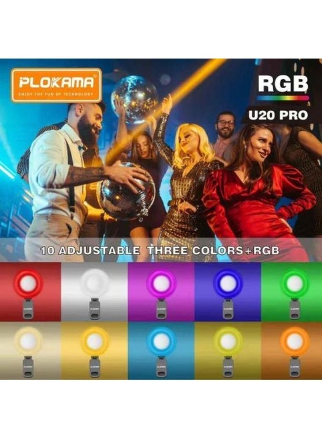 التخطيط مراية سيلفي من بلوكاما U20 PRO مع حلقة LED RGB - Image 3