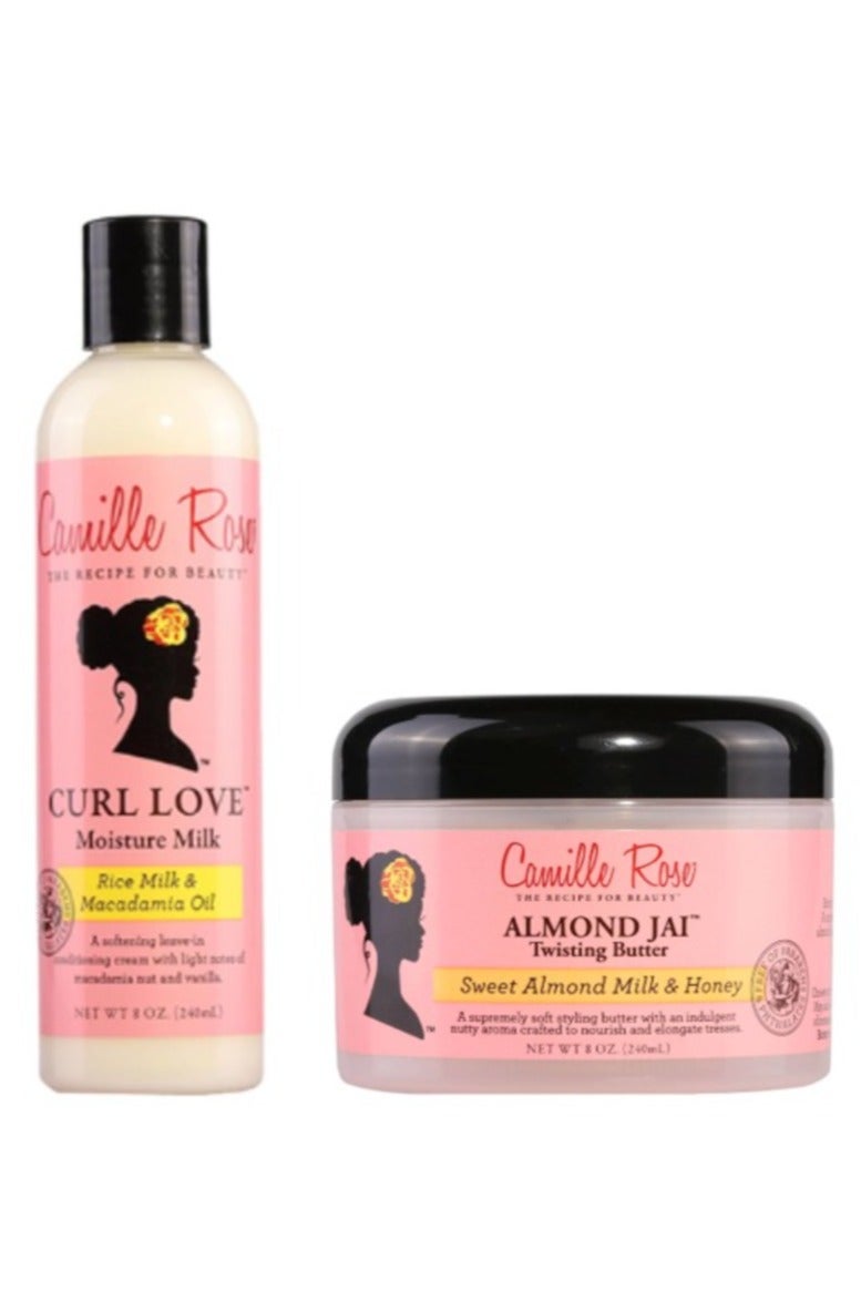 حليب مرطب للشعر المجعد من كاميل روز ناتشورالز، 240 مل + زبدة شعر باللوز جاي تويست من كاميل روز ناتشورالز، 240 مل - Image 1