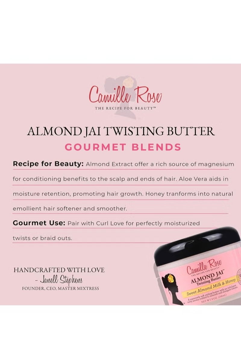 حليب مرطب للشعر المجعد من كاميل روز ناتشورالز، 240 مل + زبدة شعر باللوز جاي تويست من كاميل روز ناتشورالز، 240 مل - Image 3