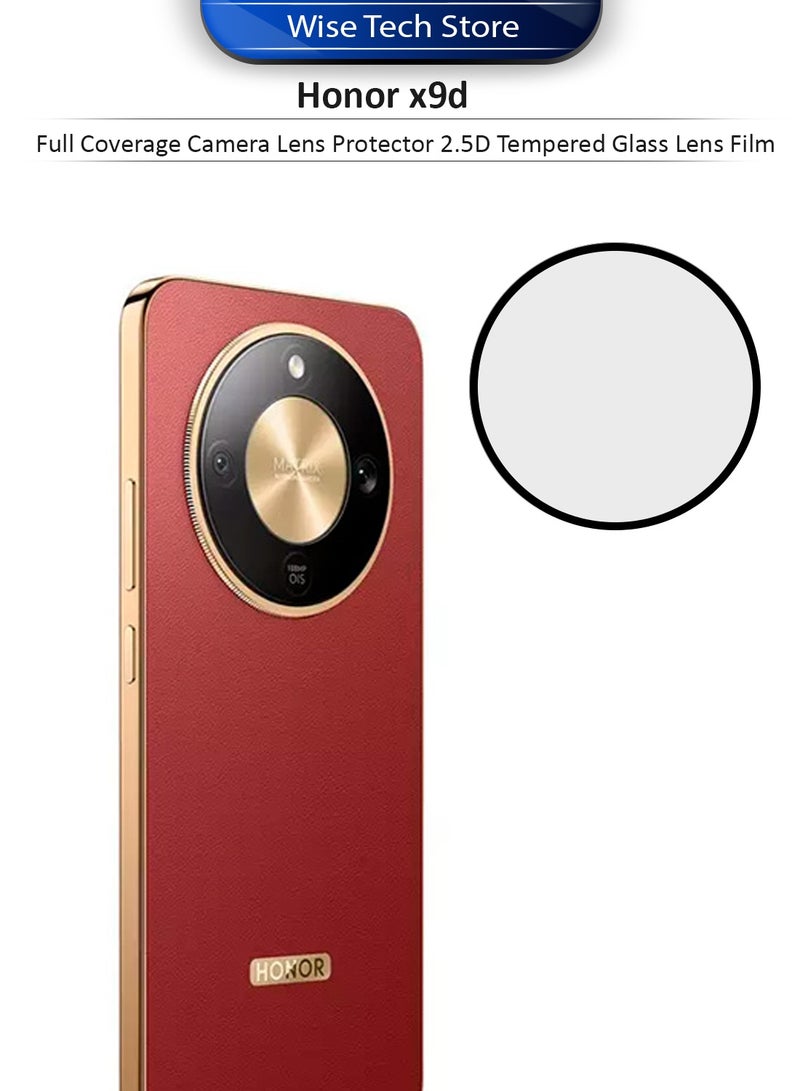 دبليو تيك واقي عدسة كاميرا كامل لهاتف Honor X9d 5G 2025 زجاج مقسى 2.5D (MLGICR) - أسود - Image 1