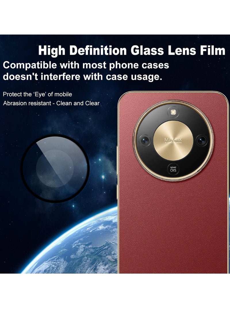 دبليو تيك واقي عدسة كاميرا كامل لهاتف Honor X9d 5G 2025 زجاج مقسى 2.5D (MLGICR) - أسود - Image 2