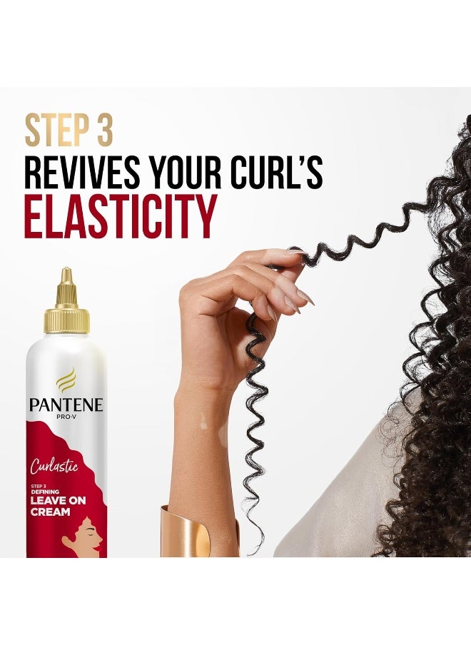 Pantene - Pantene Pro-V Curlastic Curly Hair Sulfate-Free Shampoo 400ml + Deep Moisturizing Conditioner 360ml + Defining & Anti-Frizz Leave-On Cream 270ml + Curl Revival Serum for Non-Wash Days 145ml - Image 1