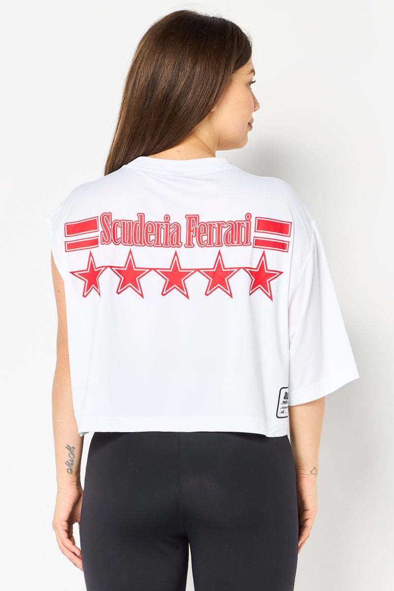 PUMA Women Sportswear Fit One Sleeves Outdoor Crop Top, White - Image 2