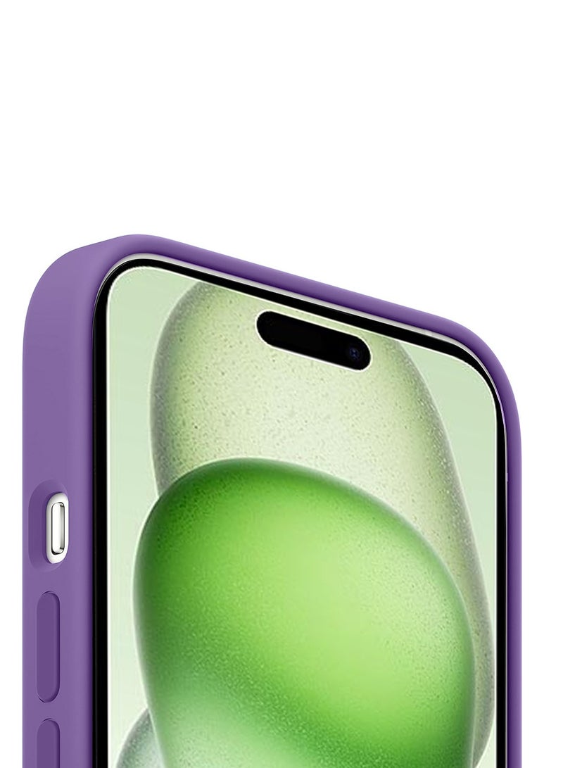 Wtech Soft Liquid Silicone Case Cover With MagSafe For Apple iPhone 15 Plus 2023 Purple - Image 4