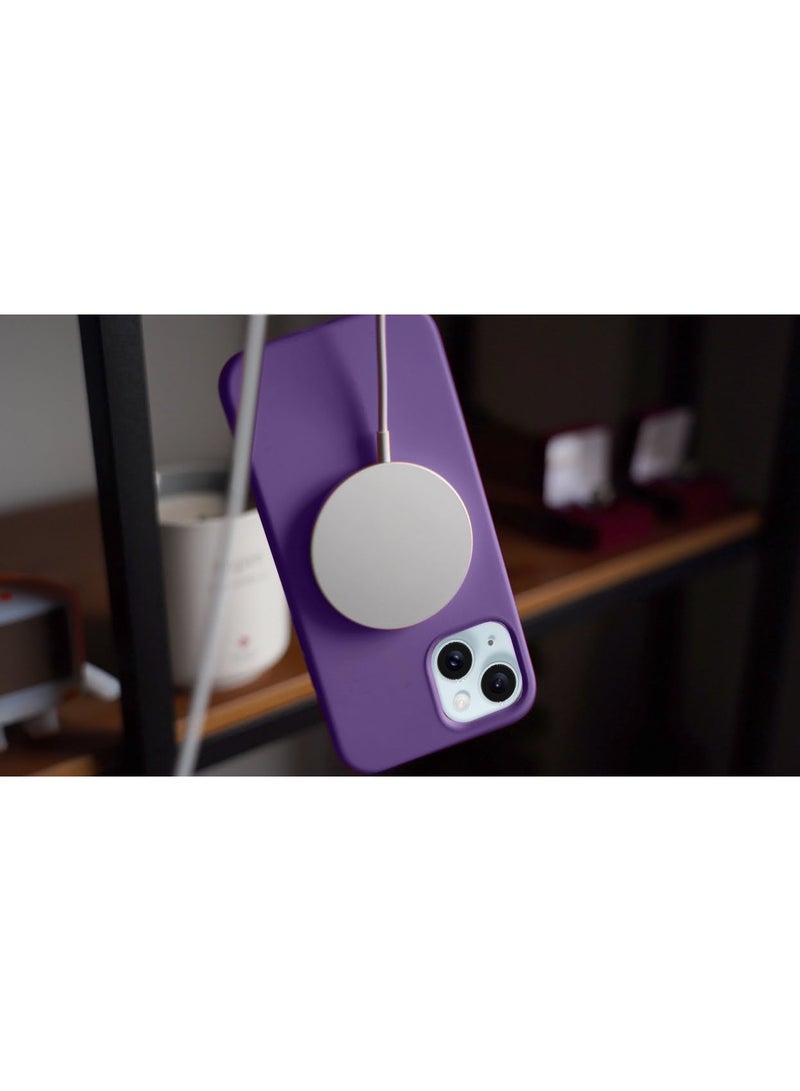 Wtech Soft Liquid Silicone Case Cover With MagSafe For Apple iPhone 15 Plus 2023 Purple - Image 5