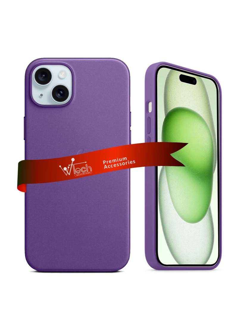 Wtech Soft Liquid Silicone Case Cover With MagSafe For Apple iPhone 15 Plus 2023 Purple - Image 1