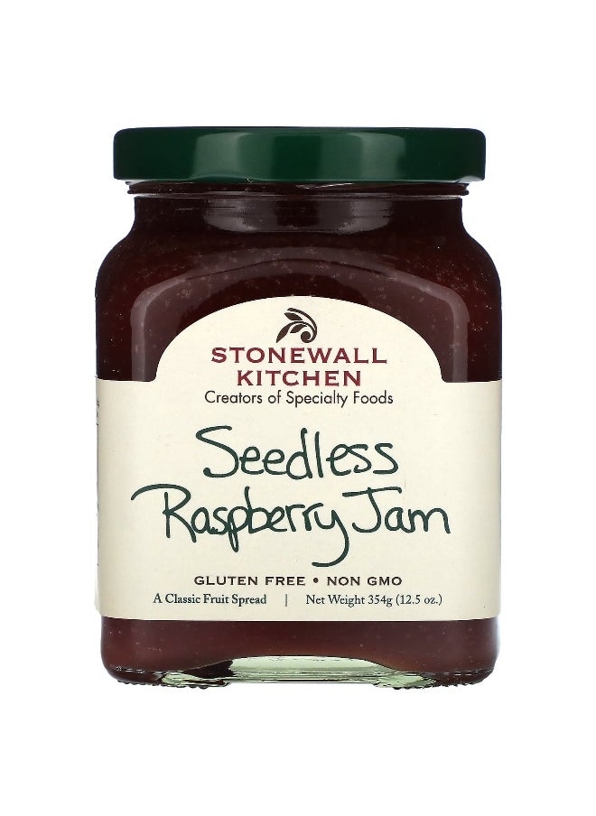 Stonewall Kitchen Stonewall Kitchen, Seedless Raspberry Jam, 12.5 oz (354 g)  - Image 1