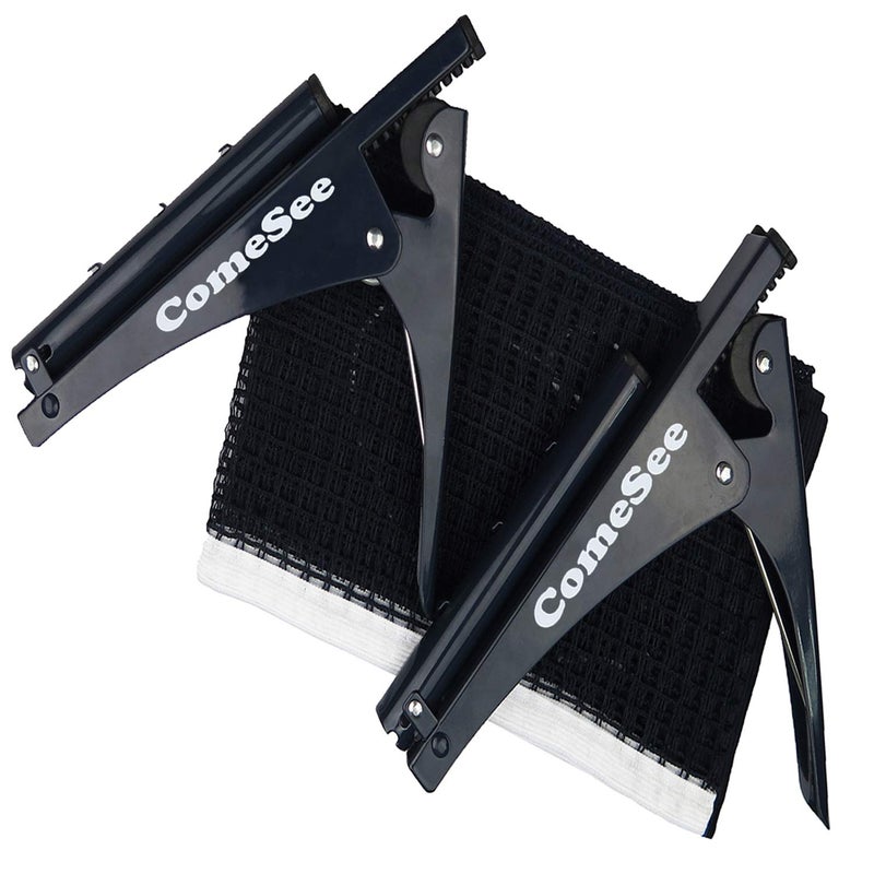 Comesee Kioos Collapsible Table Tennis Net Professional Steel Pingpong Net Clip Grip Mesh Training Competition Portable Tension Adjustable Post (Navy) - Image 2