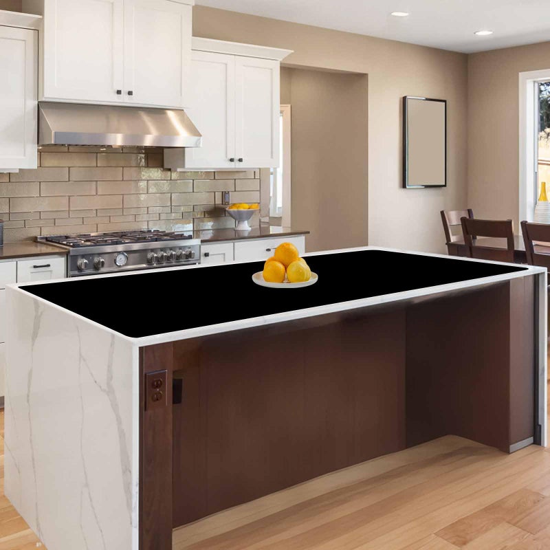 472x236120cmx60cm Large Silicone Mat for Kitchen Counter NonSlip Heat Resistant Countertop Protector Waterproof Multipurpose Mat for Kitchen Island Black