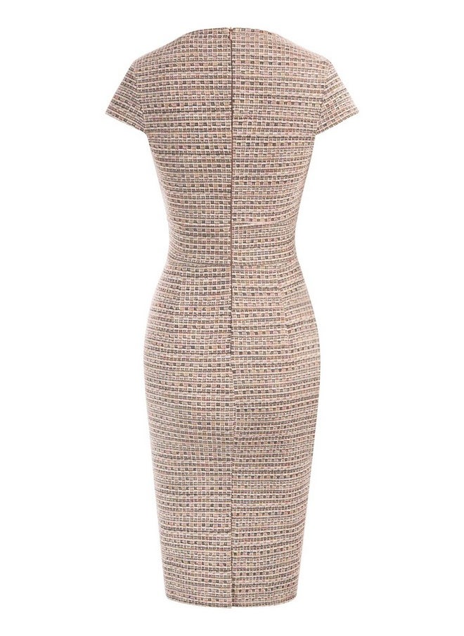 Women's Elegant Cap Sleeve Tweed Plaid HIPS-Wrapped Pencil Dress S - pzsku/Z42311327B302FEC136D5Z/45/_/1740982913/2ca9756b-409a-4c34-bbd6-faf38a639c59