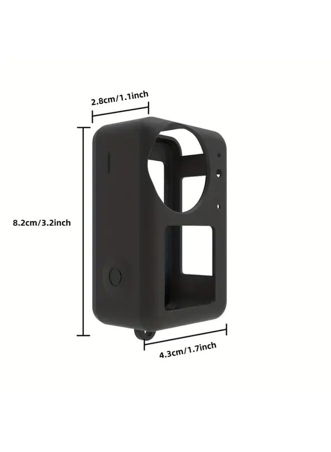 Red Shockproof Silicone Protective Case Cover With Lens Cap For Action Camera - Image 2