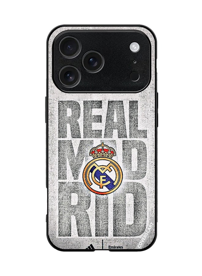 Protective Case Cover For Apple iPhone 17 Pro Real Madrid Design Multicolour