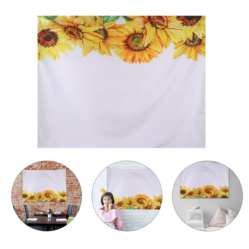 2 pcs Hanging Cloth Sunflower Tapestry Wall Background Cloth Home Decoration - Image 5