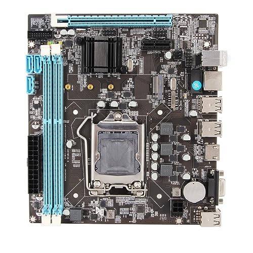 Ashata H61 LGA 1155 Gaming ATX Motherboard for LGA1155 Socket I3 I5 I7 Channel 8GB DDR3 VGA 100Mbps LAN HDMI PCIe 30 x16 Slot PCIe x1 M2 NVMe NGFF Slot - Image 1