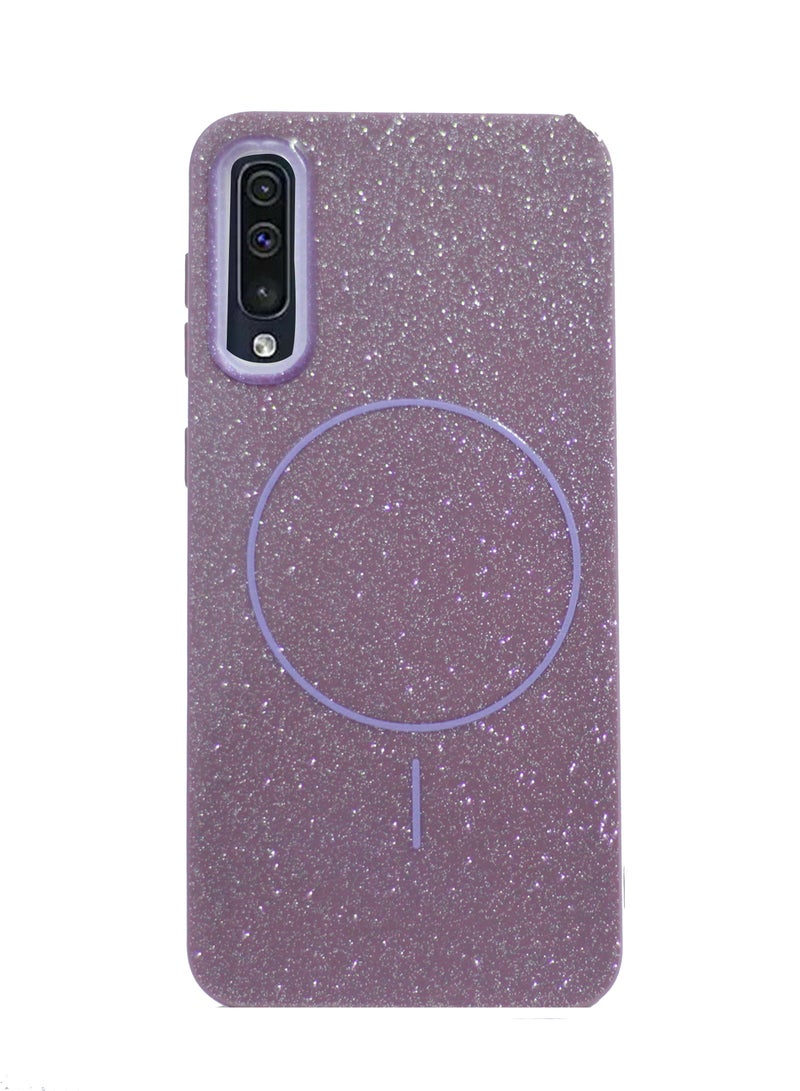 Compatible with Back Samsung A50 Back Case Crystal Simple Glitter Compatible with Magsafe For  - (Purple)