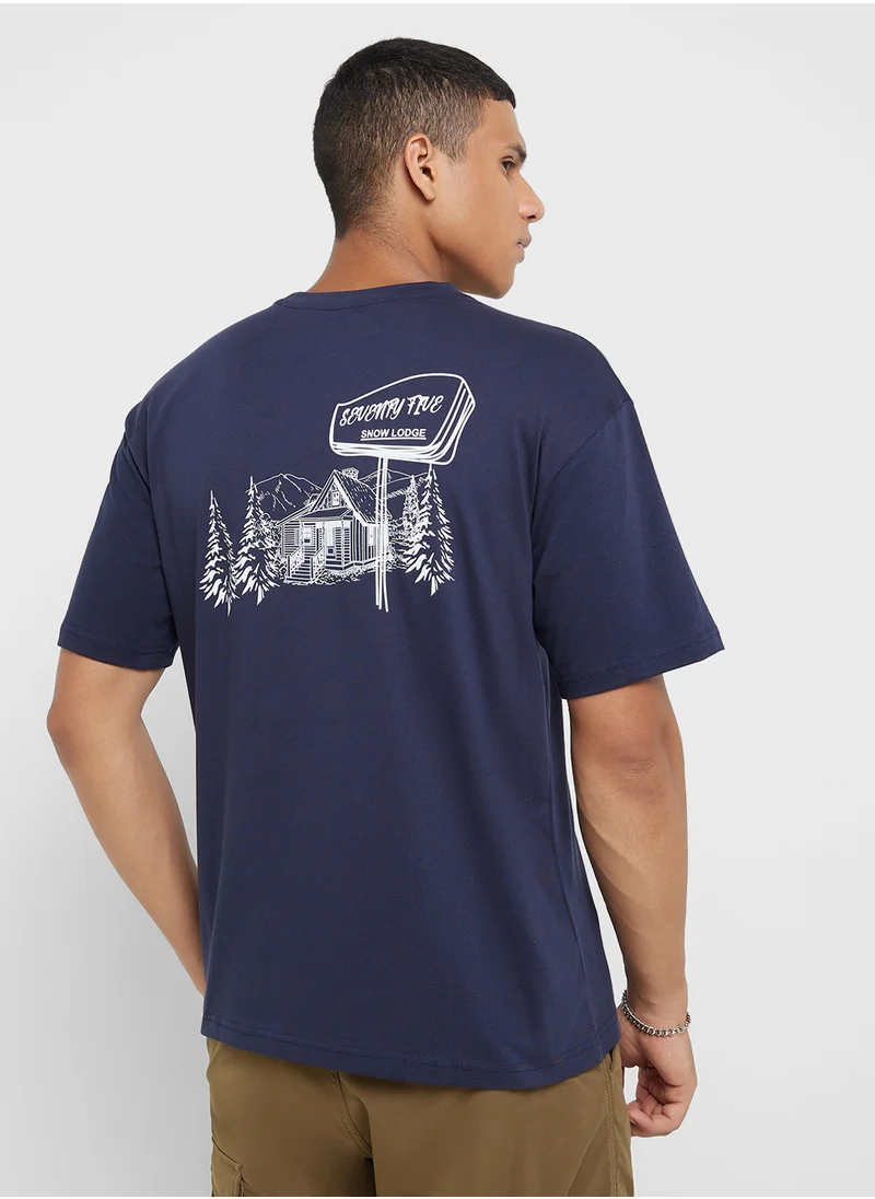 سفنتي فايف Oversized Graphic T-Shirt