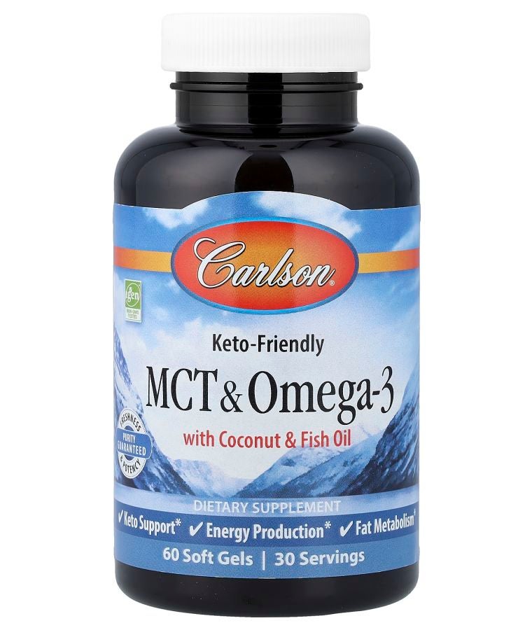 MCT & Omega-3 with Coconut & Fish Oil 60 Soft Gels