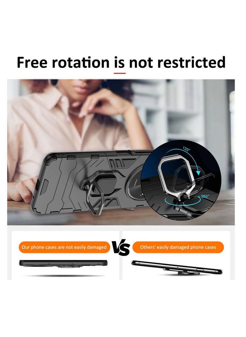Aookay - [1+2] Case for Xiaomi Redmi Note 13 Pro Plus 5G/Note 13 Pro+ 5G with Tempered Glass Screen Protector, Dual Layer Heavy Duty Shockproof Case with Magnetic Loop Holder - Image 1