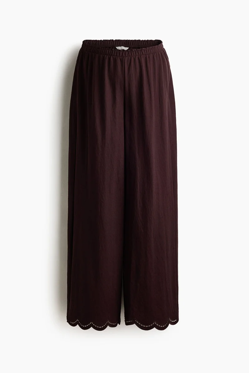 H&M  MAMA Scalloped pull-on trousers for Women | Best Price UAE