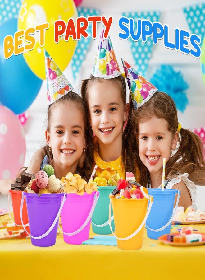 Holady 5'' Inch Sand Beach Buckets Pail with Shovels,Water Bucket for Beach Fun Great Summer Party Accessory(24 Bucket+24 Shovels) - Image 4