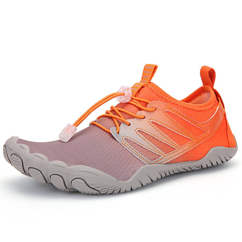 Generic Summer Unisex Trekking Shoes Breathable Quick-Dry A023 gray orange