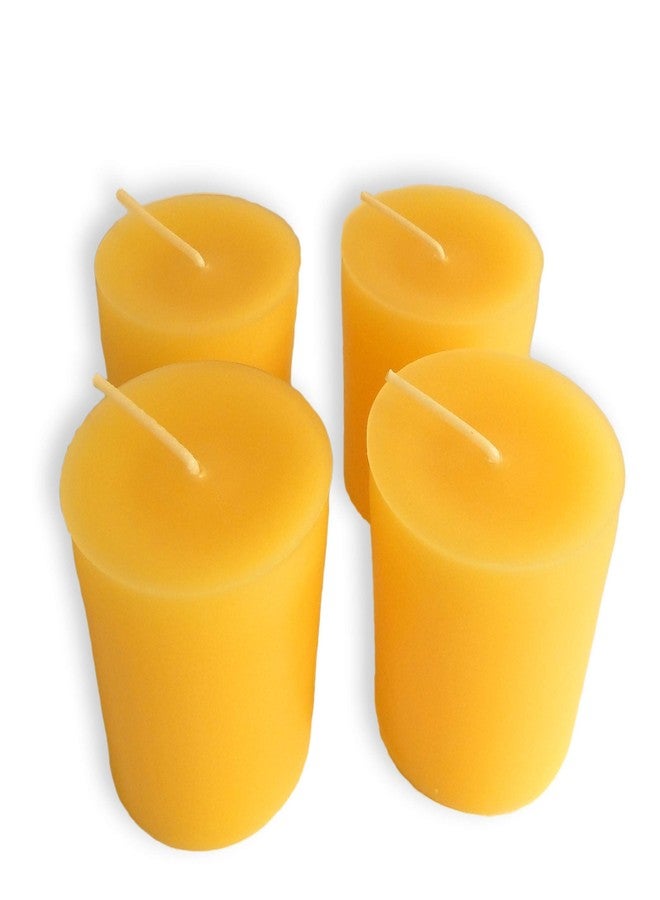 BCandle 100% Pure Beeswax 15-Hour Votives Candles Organic Hand Made (4) - Image 1