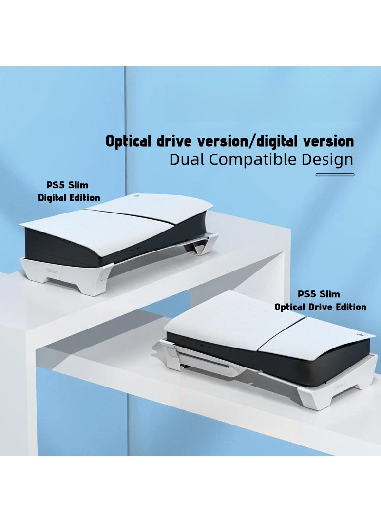 2024 Newest Version, Stand for PS5 Pro,  PS5 Slim Console Horizontal Bracket Holder Compatible with PlayStation 5 Slim Disc and Digital Edition