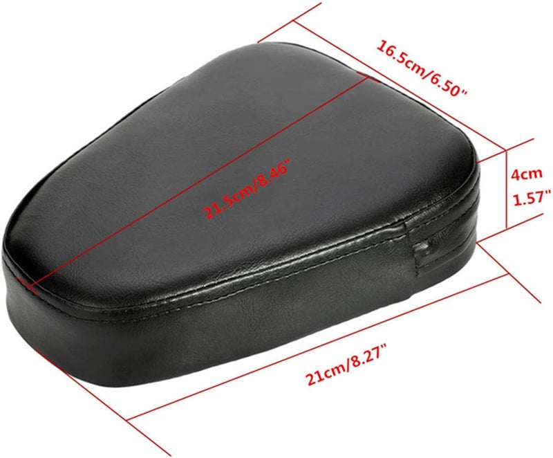 CICMOD Store OSAN Universal Motorcycle Synthetic Leather Rear Sissy Bar Backrest Cushion Pad - Black - Image 2