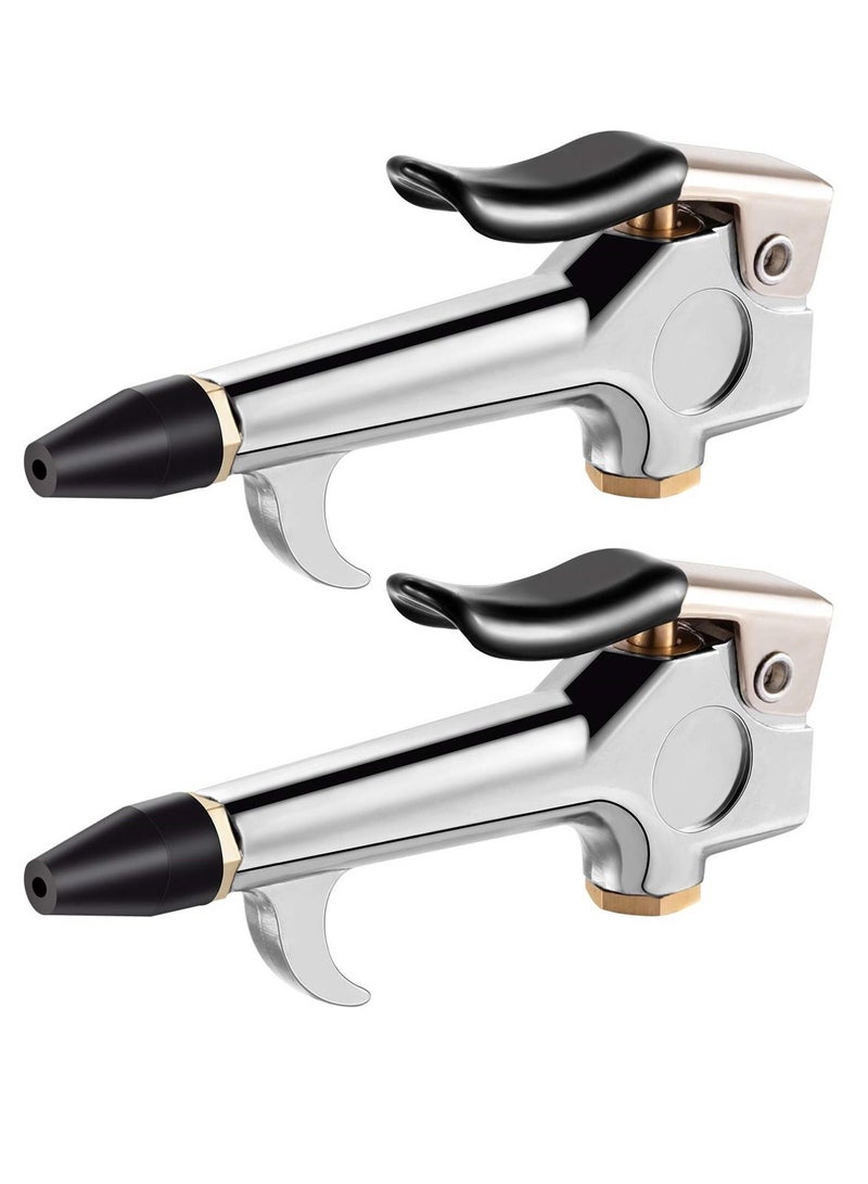 SYOSI 2 Pcs Lever Style Air Blow Gun with Rubber and Safety Tip Nozzles, Essential Air Compressor Accessories Tools for Home, Garage, Shop, and Industrial Use - Image 1