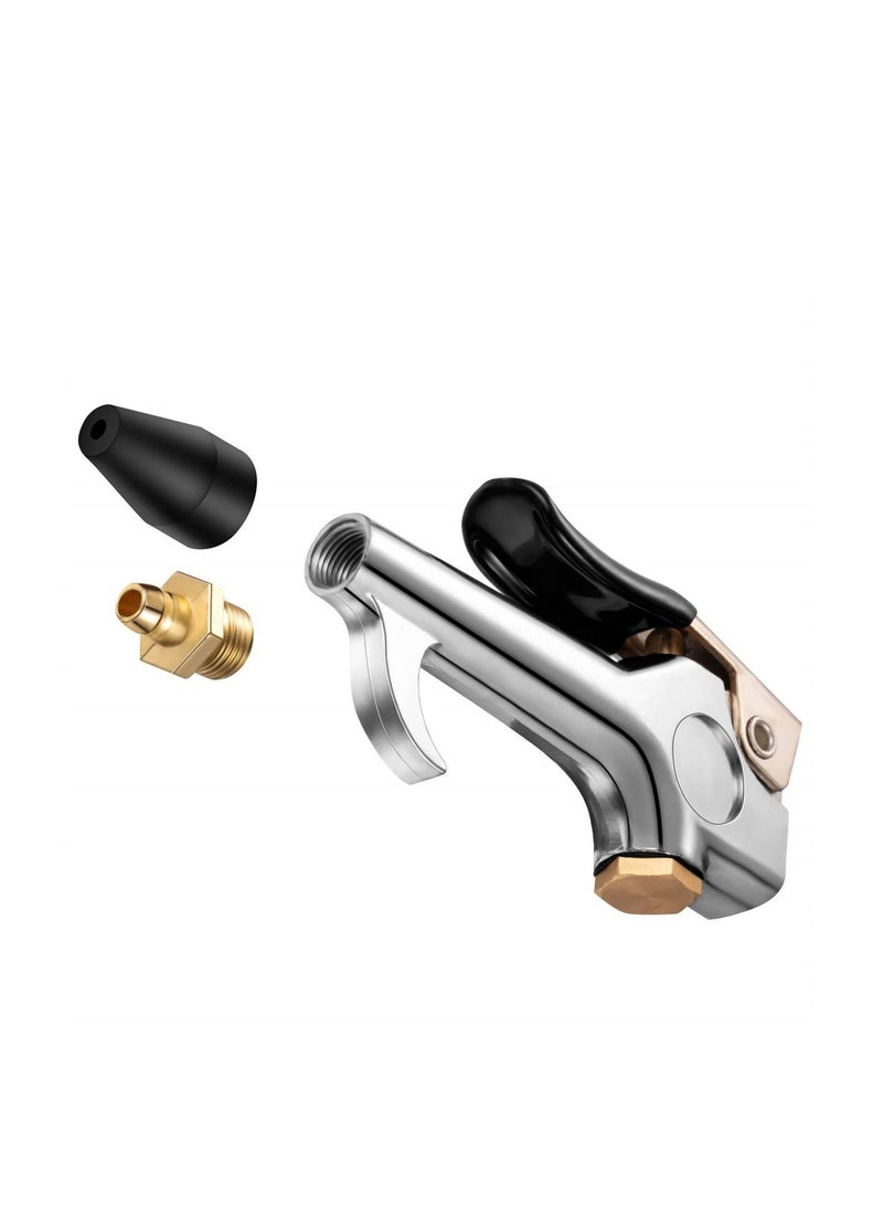 SYOSI 2 Pcs Lever Style Air Blow Gun with Rubber and Safety Tip Nozzles, Essential Air Compressor Accessories Tools for Home, Garage, Shop, and Industrial Use - Image 4