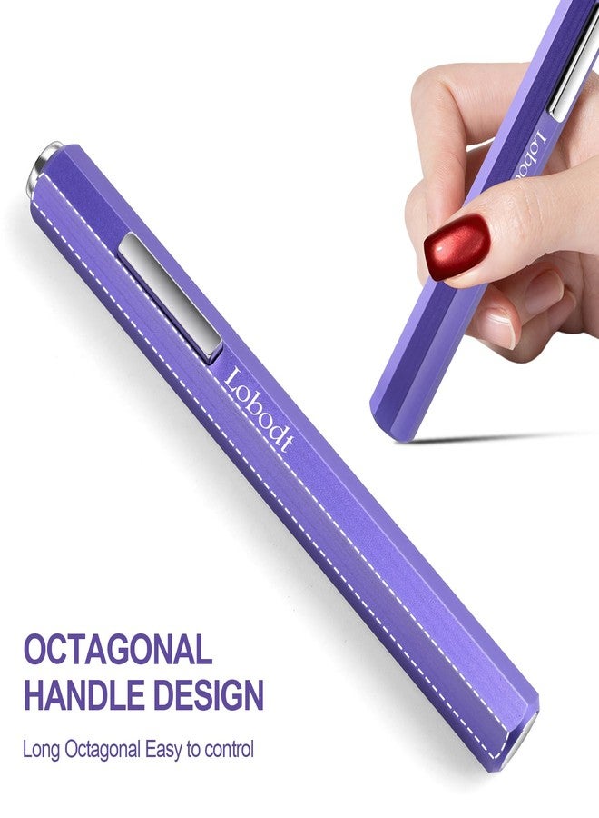 Lobodt strong magnetic double-head 2-in-1 multi-functional cat's eye magnet, octagonal metal handle , suitable for DIY at home in nail art salons (purple) - Image 4