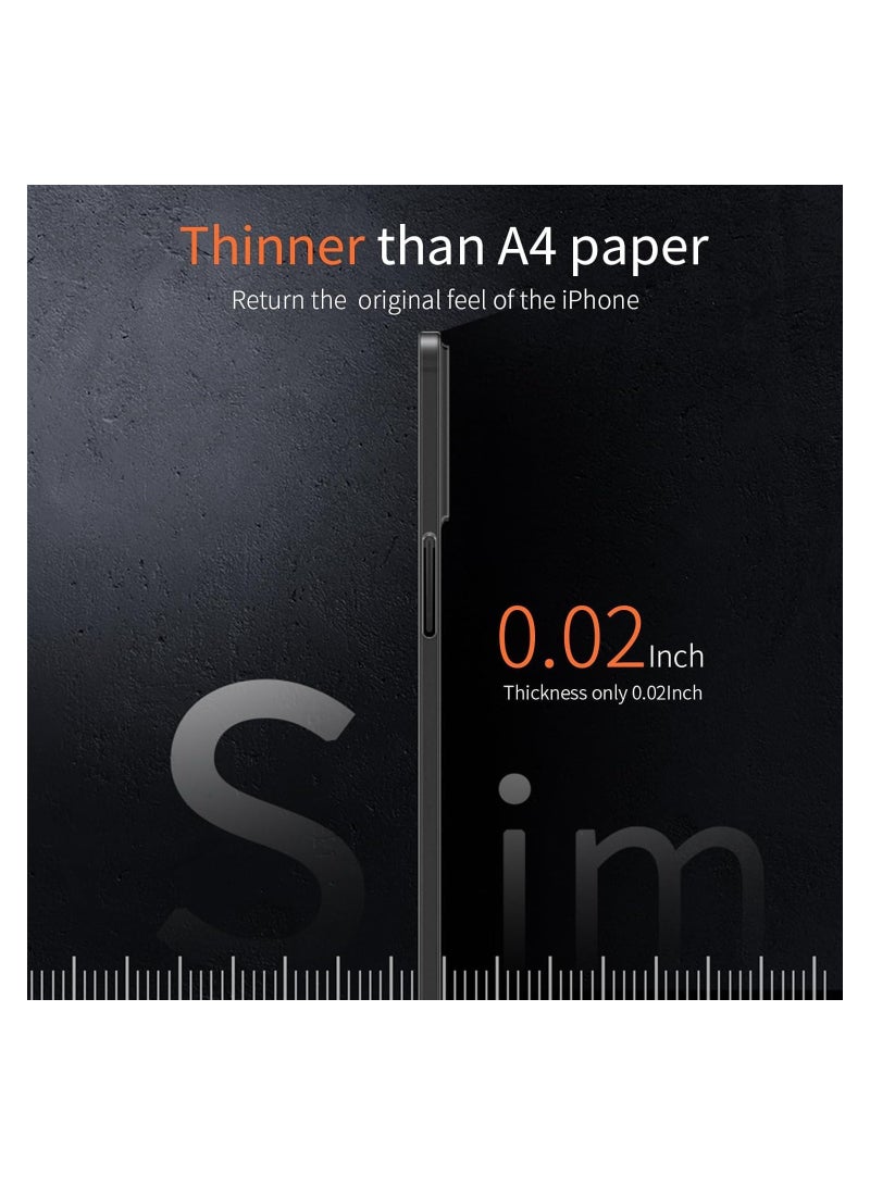 ELTRAZONE ELTERAZONE Case Compatible with iPhone 15 Slim Case,0.2mm Fit [Paper-Thin] Lightweight Case Matte Finish PP Back Skin Cover Protection [Anti-Fingerprints&Yellowing] (Black) - Image 2