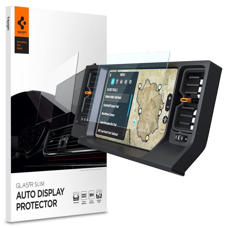 Spigen Tempered Glass Screen Protector [GlasTR Slim] designed for Ford Bronco (2021/2022/2023/2024/2025) 12 inch Dashboard Touchscreen - Matte/Anti Finger Print - Image 1