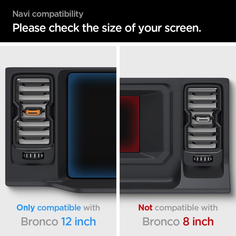 Spigen Tempered Glass Screen Protector [GlasTR Slim] designed for Ford Bronco (2021/2022/2023/2024/2025) 12 inch Dashboard Touchscreen - Matte/Anti Finger Print - Image 2