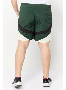 The Giving Movement Men Brand Logo Basic Shorts, Dark Green  - Image 3