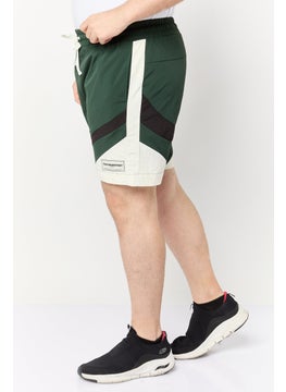 The Giving Movement Men Brand Logo Basic Shorts, Dark Green  - Image 4