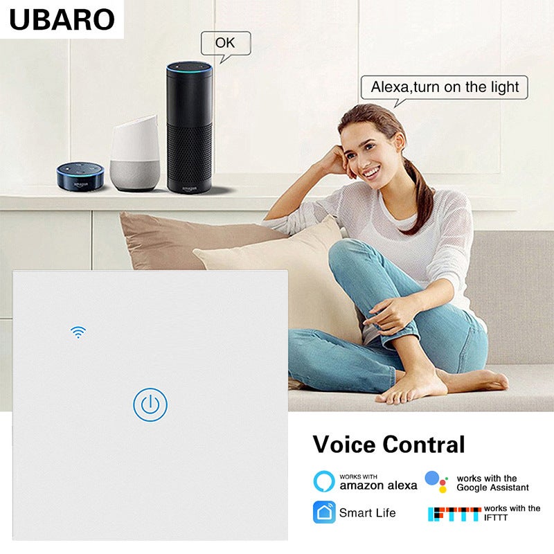 UBARO WiFi Smart Switch with Voice Control, Works with Mainstream Smart Voice & Linkage Systems - Image 2