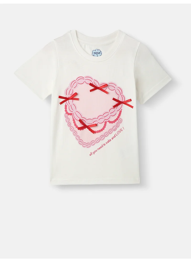 Nautinati Nautinati Girls'  Digital Printed Halfsleeve T- shirt