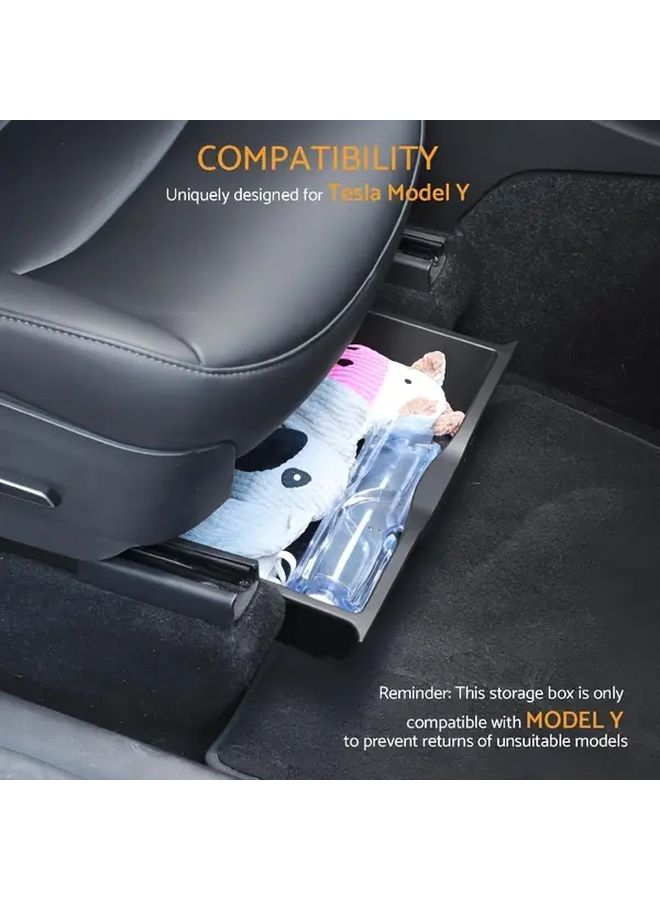 Heavy Duty Black Car Rear Seat Organizer With Hidden Tray For Cars SUVs Trucks - Image 5